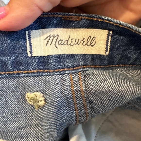 Madewell Skirt Denim A-Line Mini Confetti Floral Embroidered Sz 13-14 - Picture 4 of 6